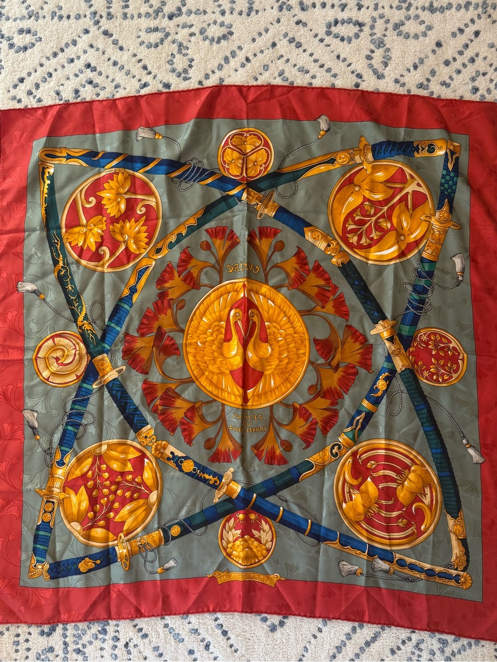 Hermès Kale90 Scarf Daimyo Prince of the Land of the Rising Sun Used